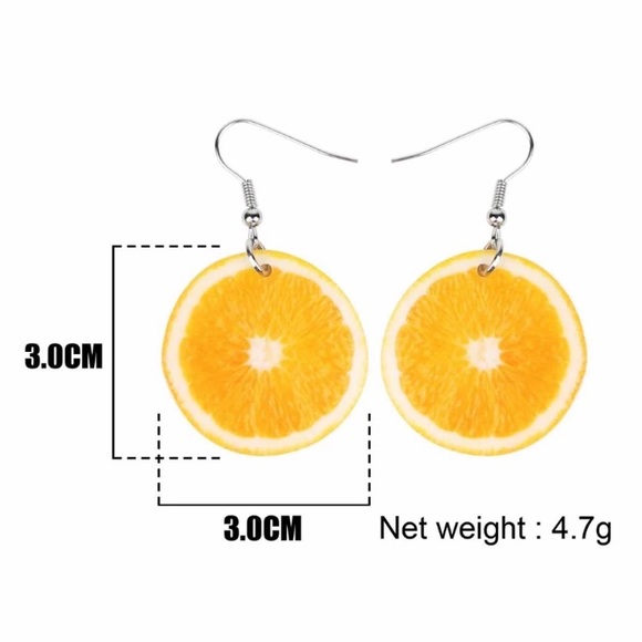 Orange Slice Earrings - Picture 2 of 4